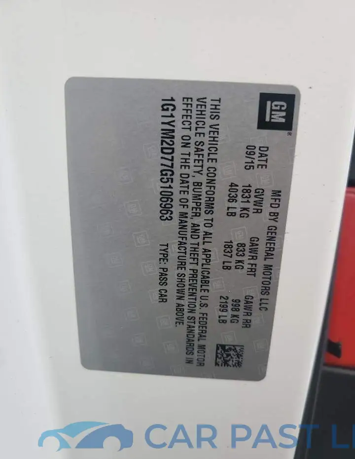 1G1YM2D77G5106963# 12