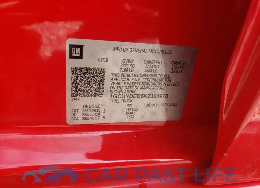 1GCUYDED5KZ104978# 13