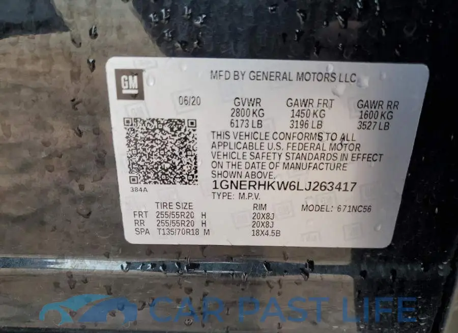 1GNERHKW6LJ263417# 14