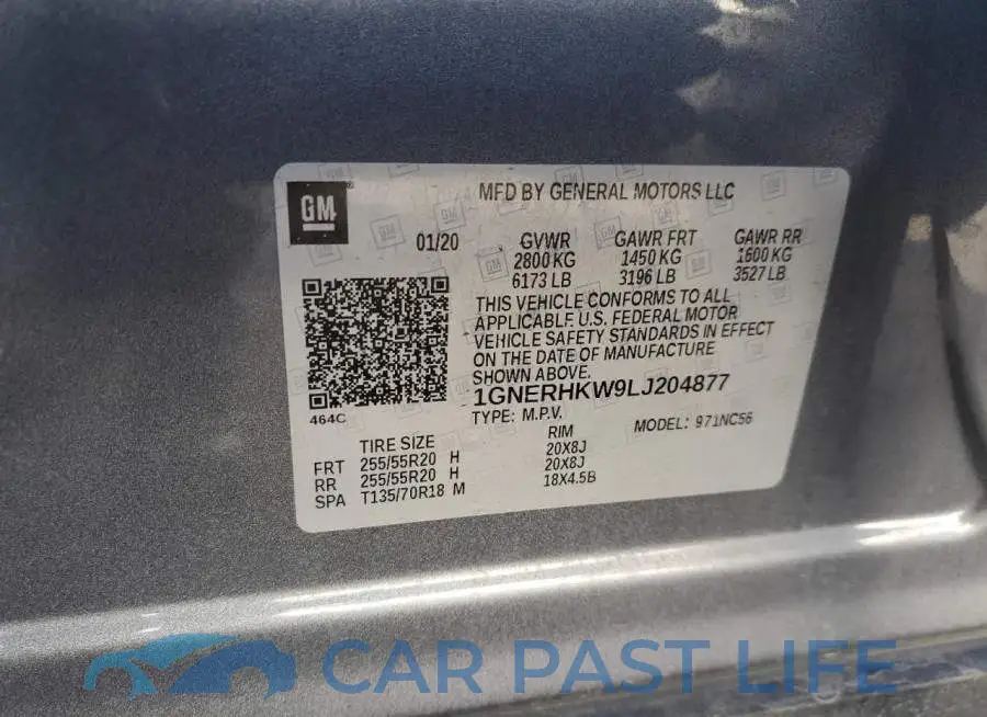 1GNERHKW9LJ204877# 13