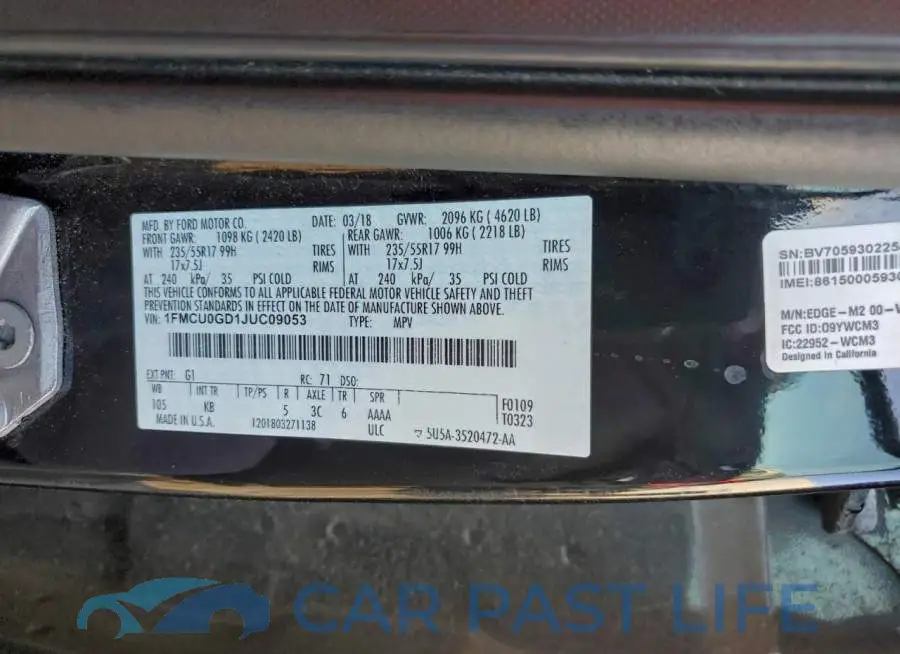 1FMCU0GD1JUC09053# 12