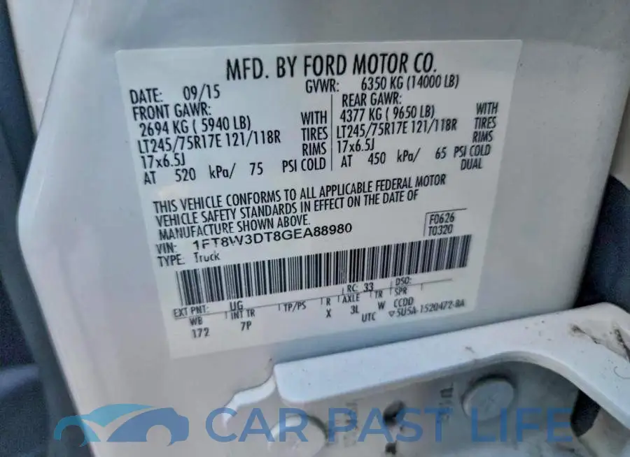 1FT8W3DT8GEA88980# 10