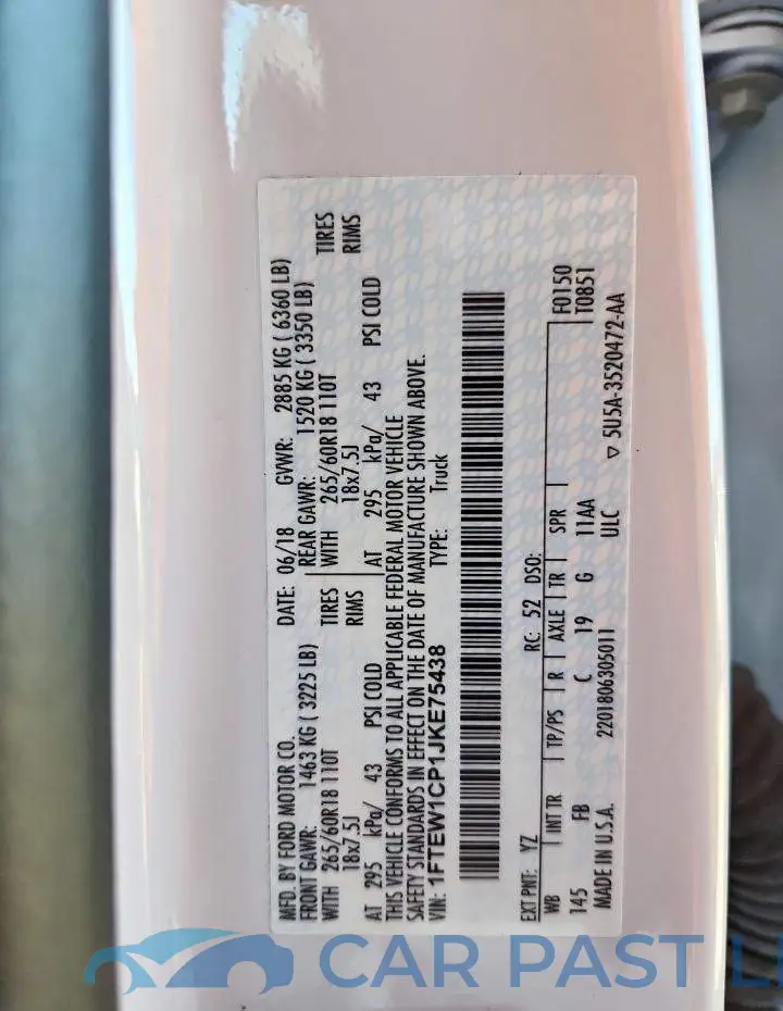 1FTEW1CP1JKE75438# 13