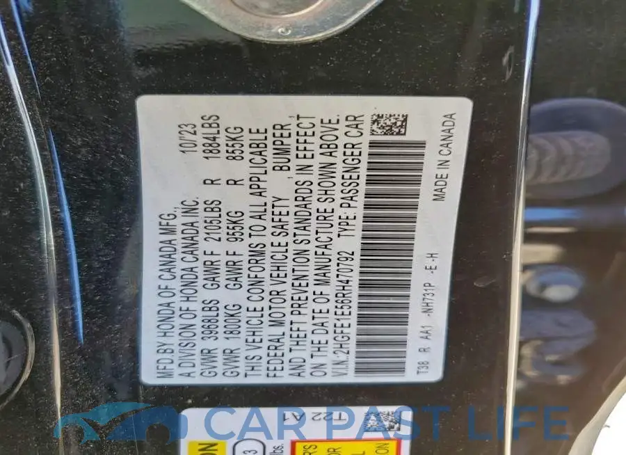 2HGFE1E56RH470792# 12