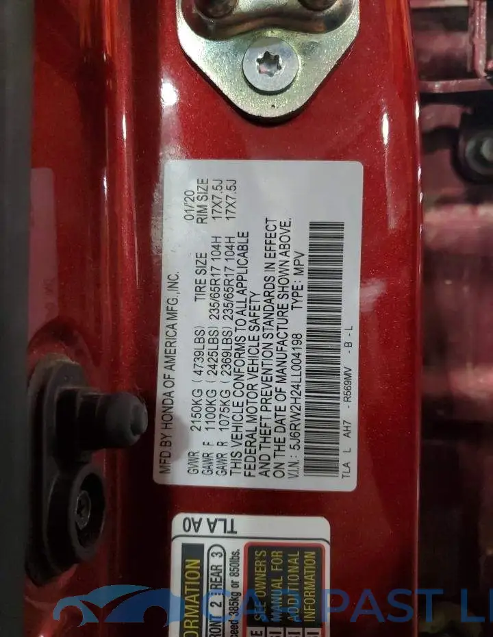 5J6RW2H24LL004198# 14