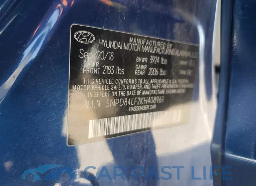 5NPD84LF2KH408961# 12