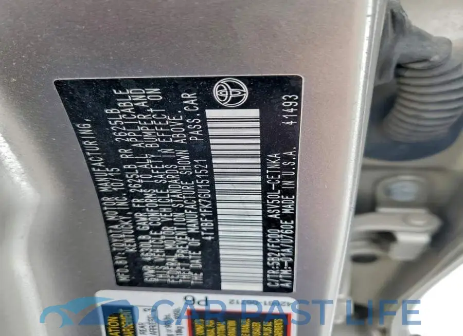 4T1BF1FK7GU151521# 12