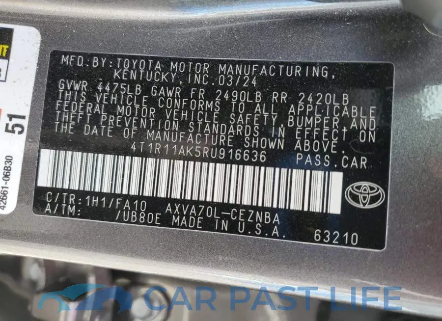 4T1R11AK5RU916636# 12