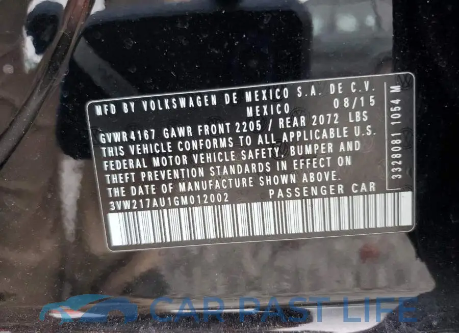 3VW217AU1GM012002# 12