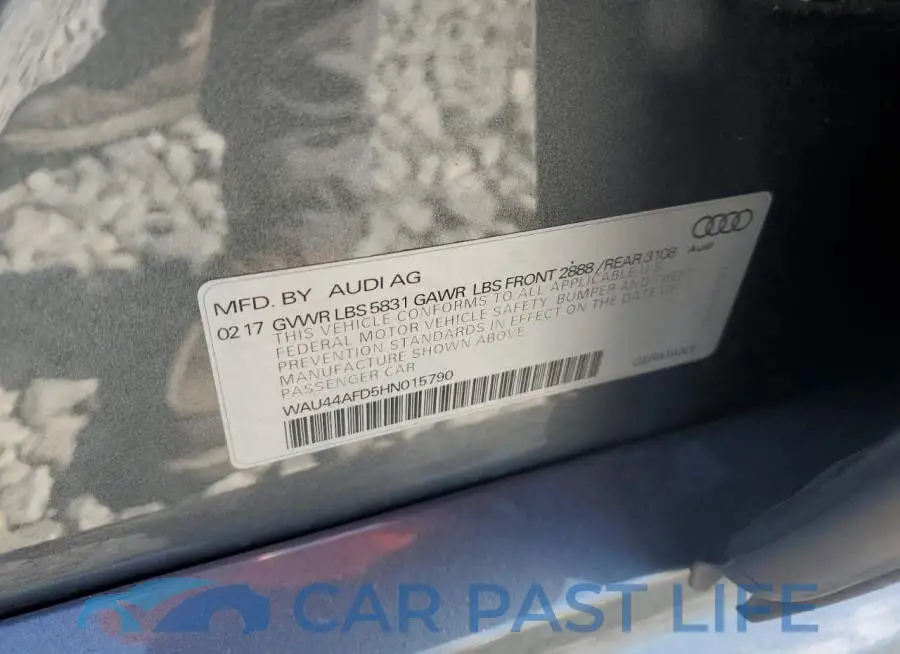 WAU44AFD5HN015790# 12