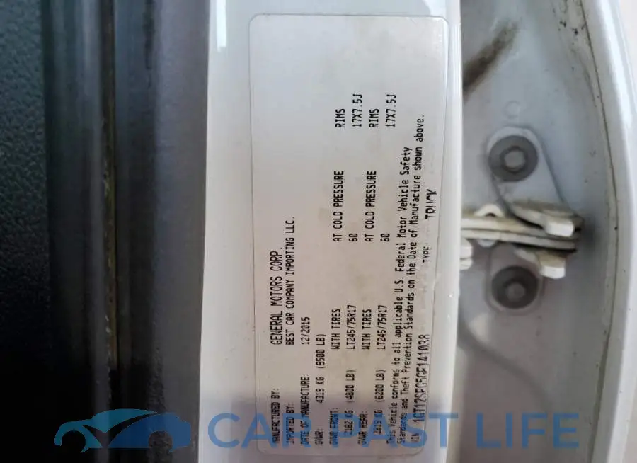 1GT12SEG5GF141038# 12