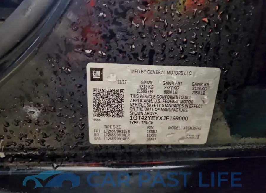 1GT42YEYXJF169000# 12
