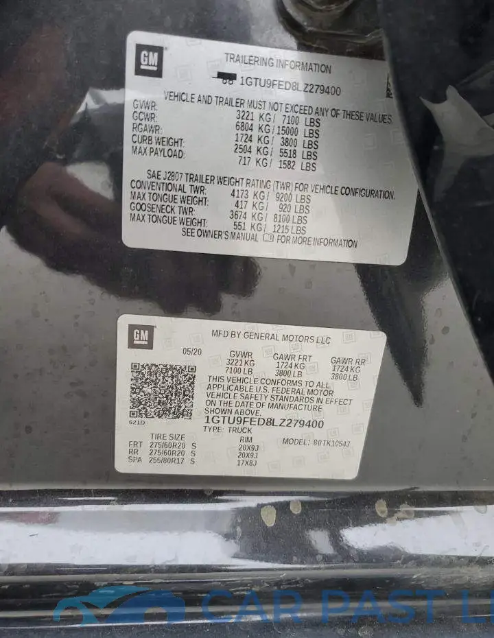 1GTU9FED8LZ279400# 12