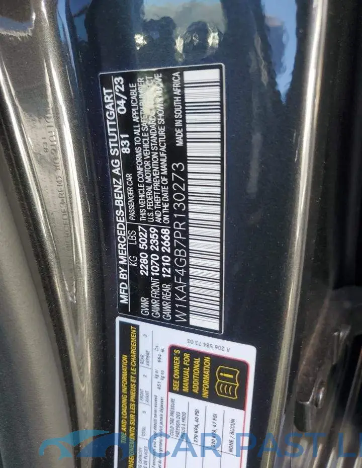 W1KAF4GB7PR130273# 12
