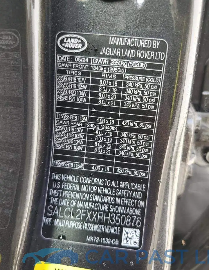 SALCL2FXXRH350876# 14
