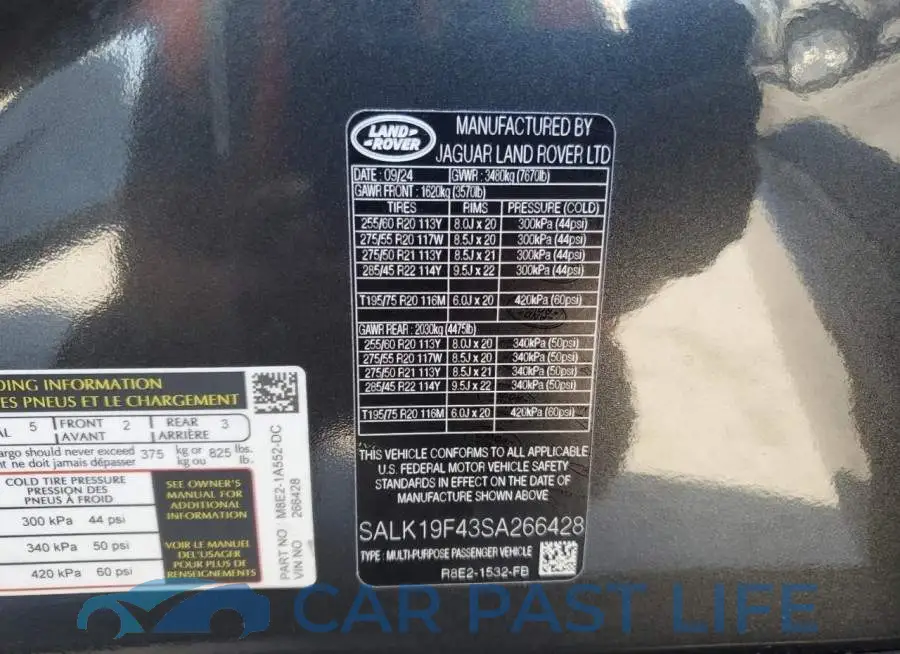 SALK19F43SA266428# 12
