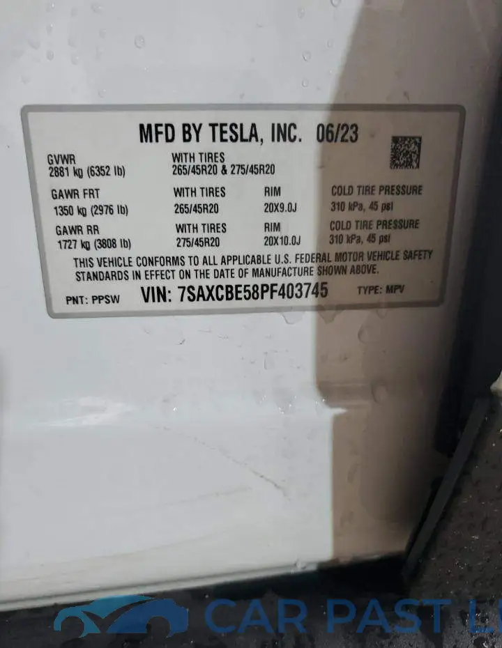 7SAXCBE58PF403745# 13