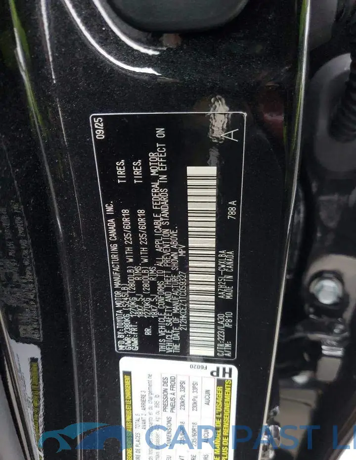2T2HKCEZ1TC059327# 14