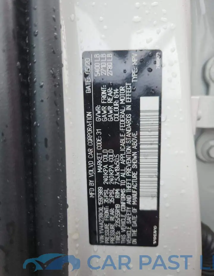 YV4A22RKXL1597989# 12