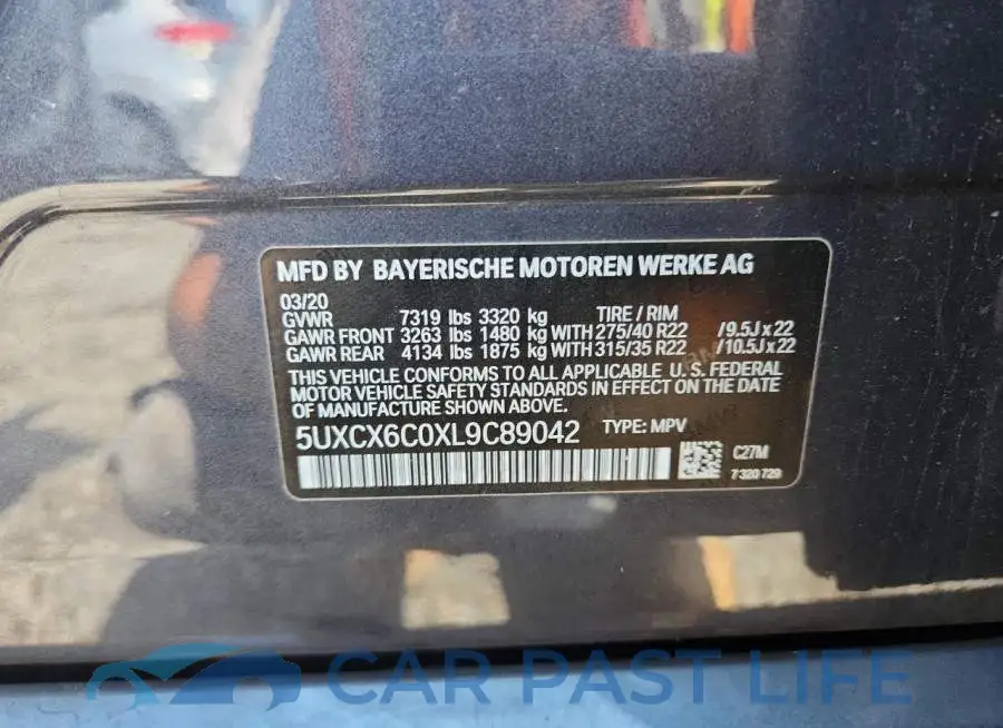 5UXCX6C0XL9C89042# 13