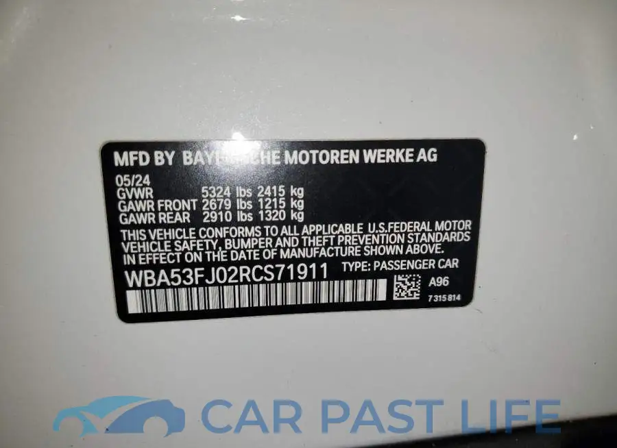 WBA53FJ02RCS71911# 12