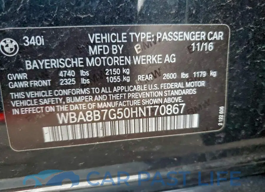 WBA8B7G50HNT70867# 13