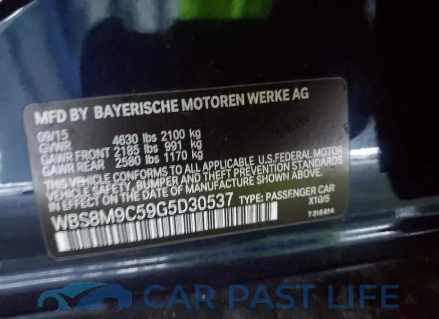 WBS8M9C59G5D30537# 12