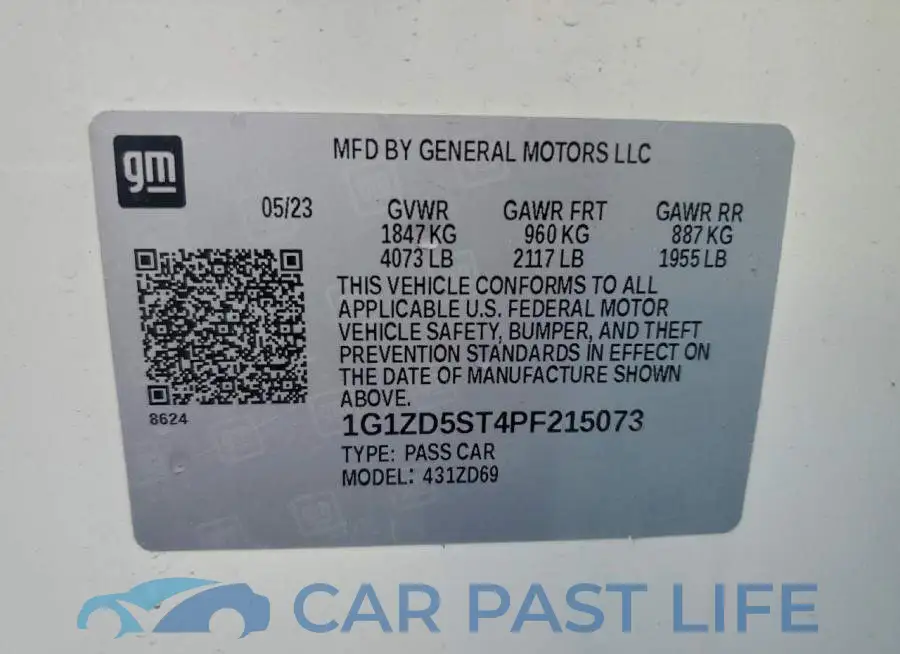 1G1ZD5ST4PF215073# 13