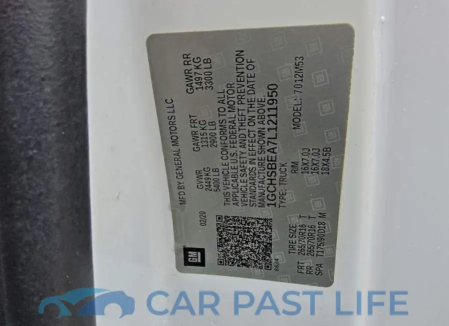 1GCHSBEA7L1211950# 12