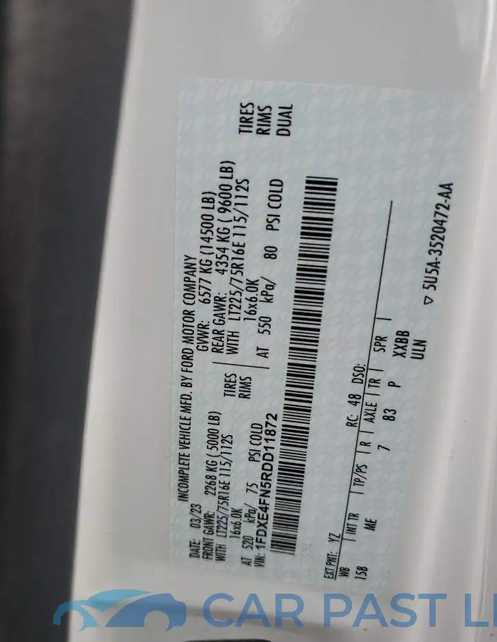 1FDXE4FN5RDD11872# 10