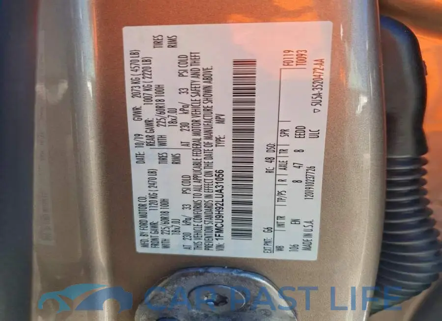 1FMCU9H92LUA31056# 14
