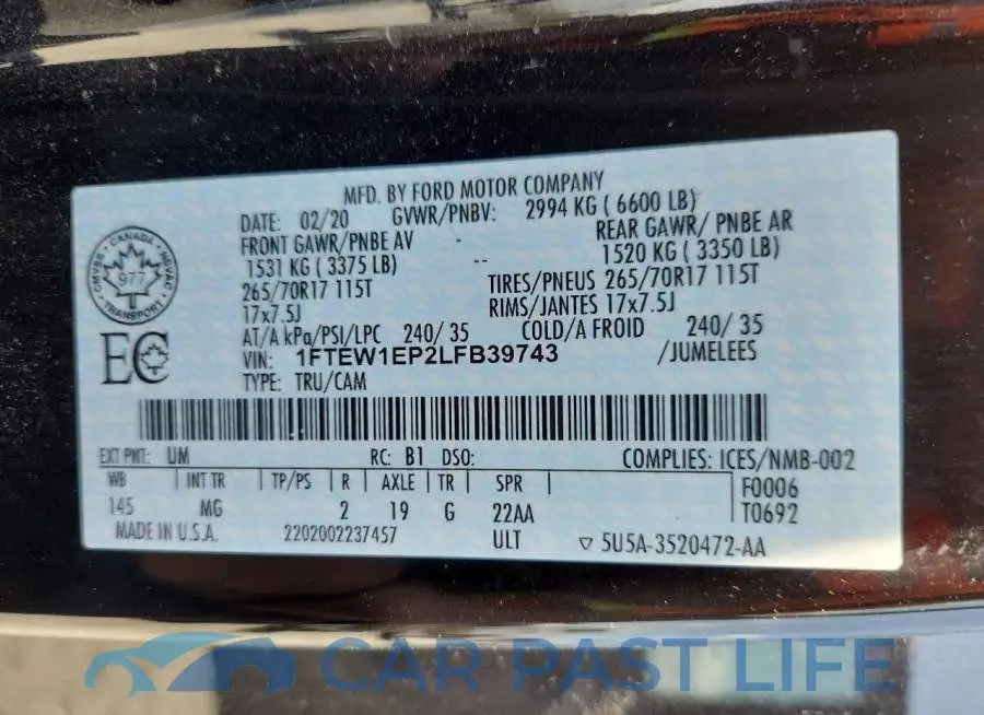 1FTEW1EP2LFB39743# 12