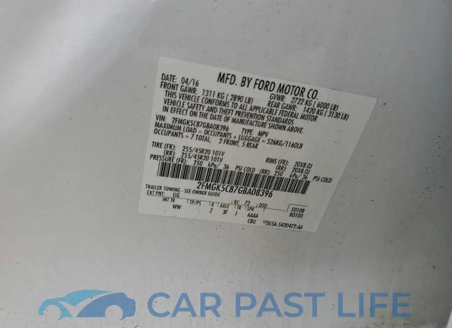 2FMGK5C87GBA08396# 12