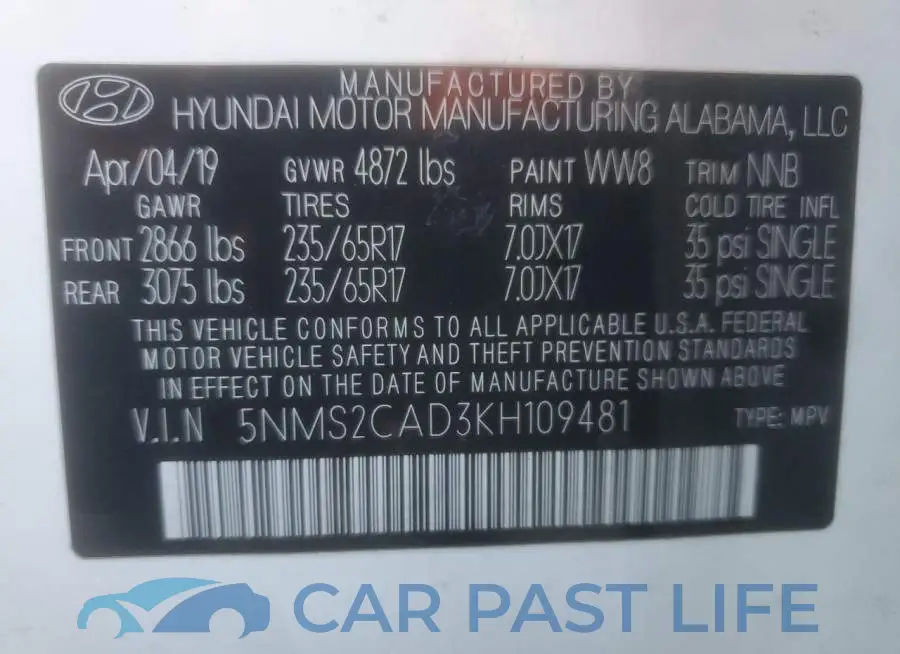 5NMS2CAD3KH109481# 14