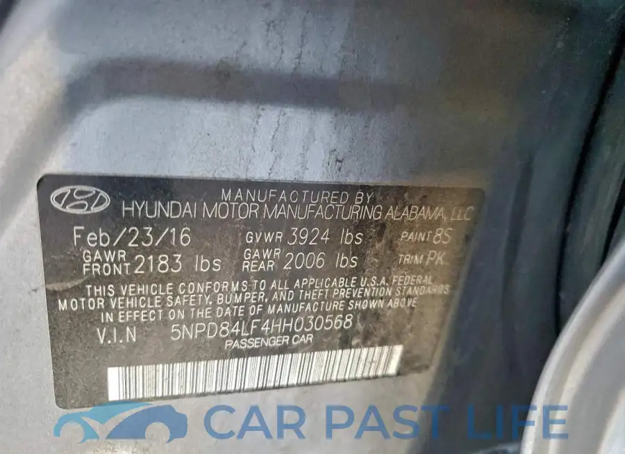 5NPD84LF4HH030568# 12