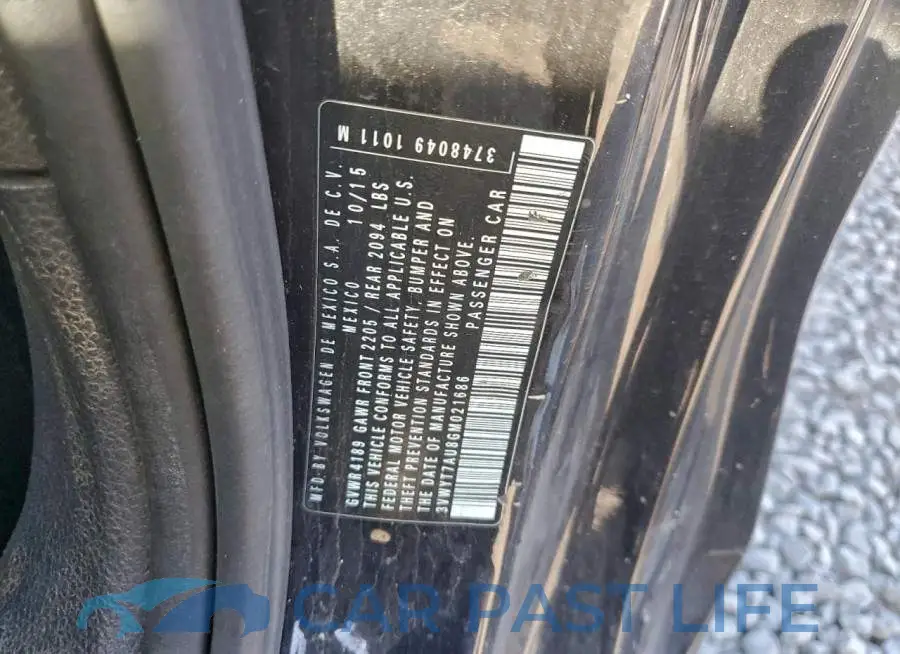 3VWYT7AU8GM021686# 12