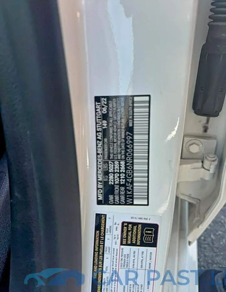 W1KAF4GB6NR066997# 12