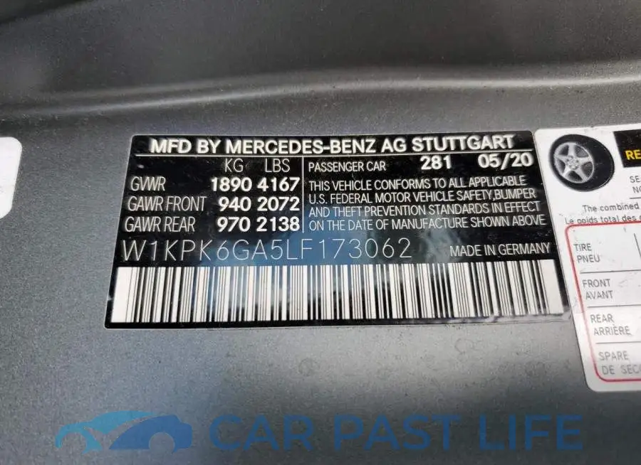 W1KPK6GA5LF173062# 12