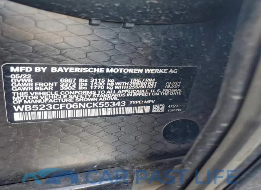WB523CF06NCK55343# 13