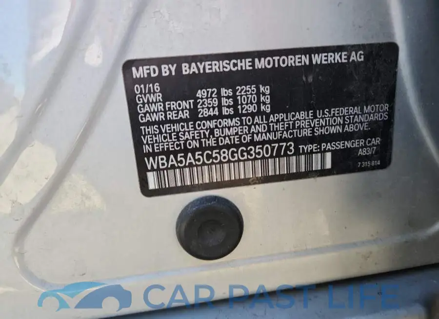 WBA5A5C58GG350773# 12