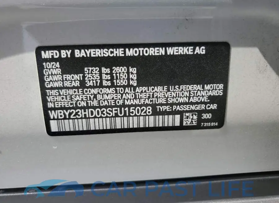 WBY23HD03SFU15028# 13