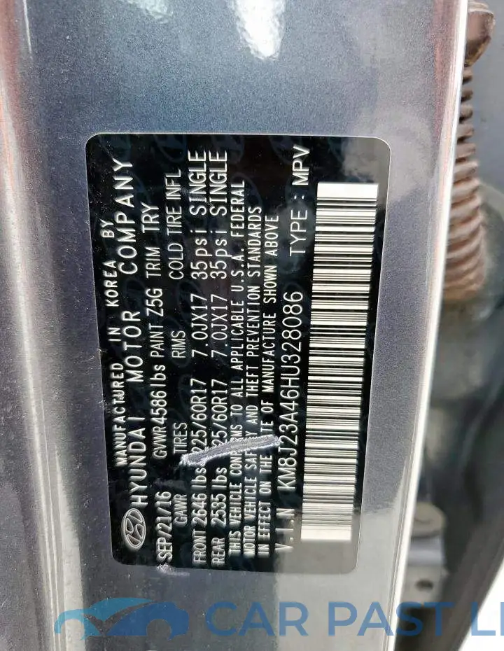 KM8J23A46HU328086# 12
