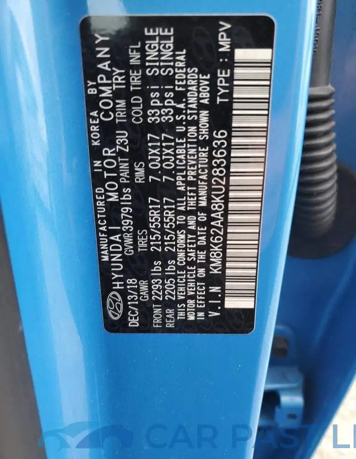 KM8K62AA8KU283636# 13