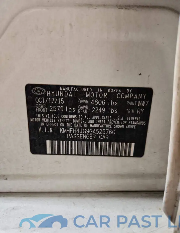 KMHFH4JG9GA525760# 12