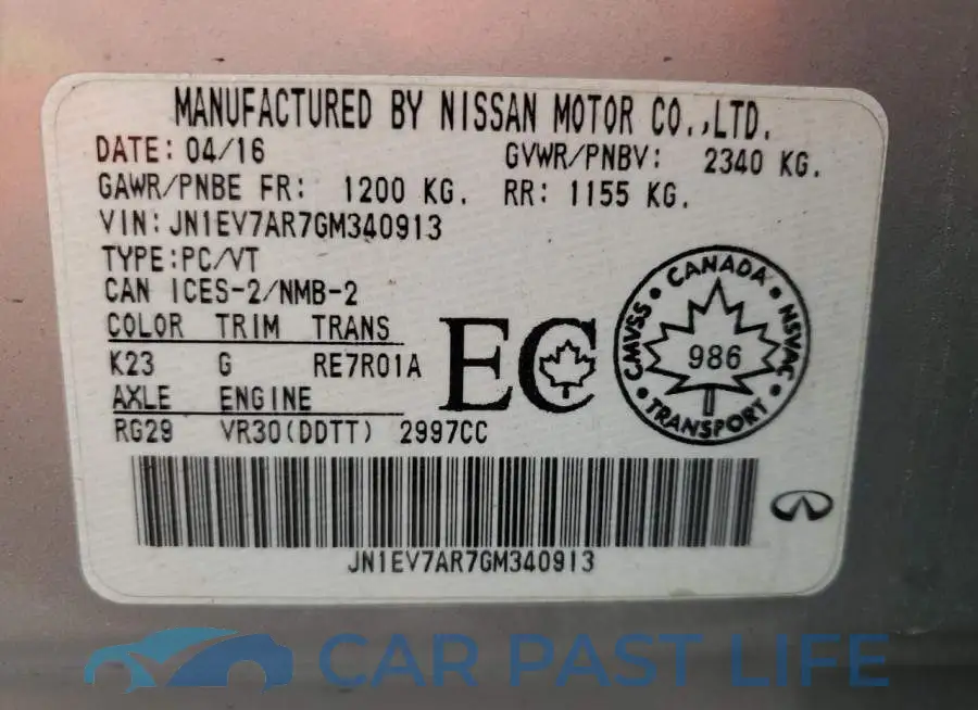 JN1EV7AR7GM340913# 13