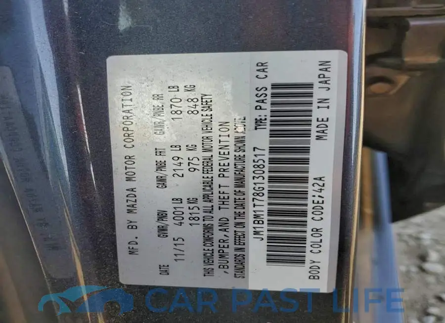JM1BM1T78G1308517# 13