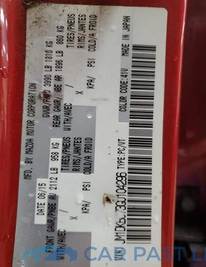 JM1DKBC73G0104296# 13