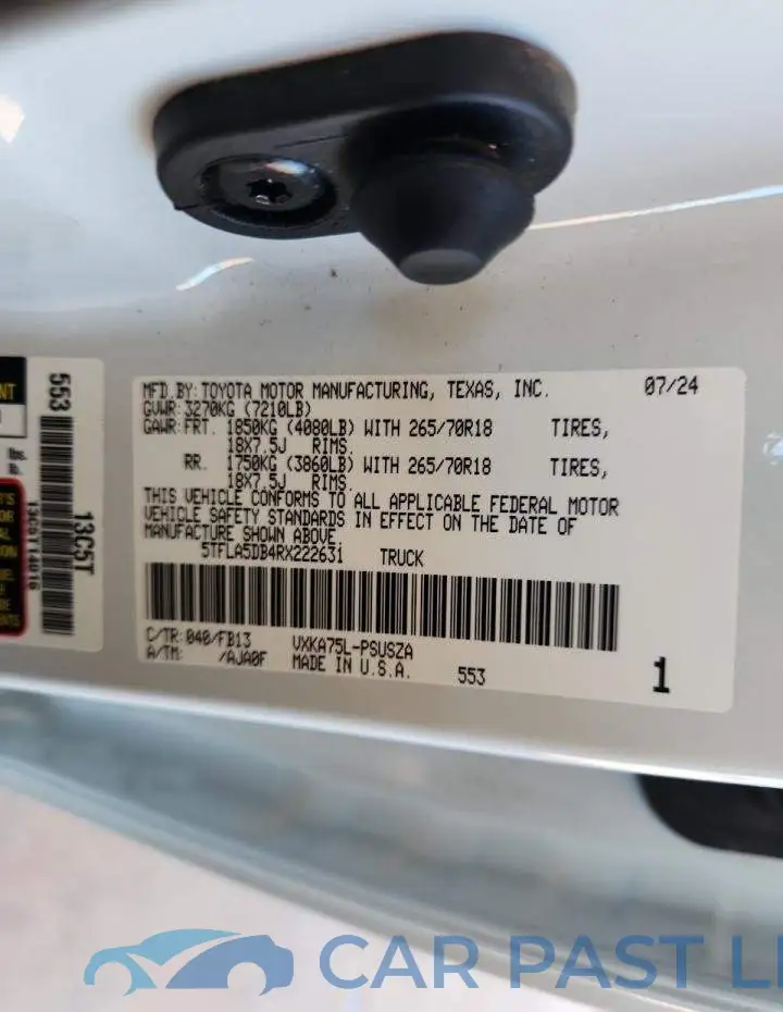 5TFLA5DB4RX222631# 12