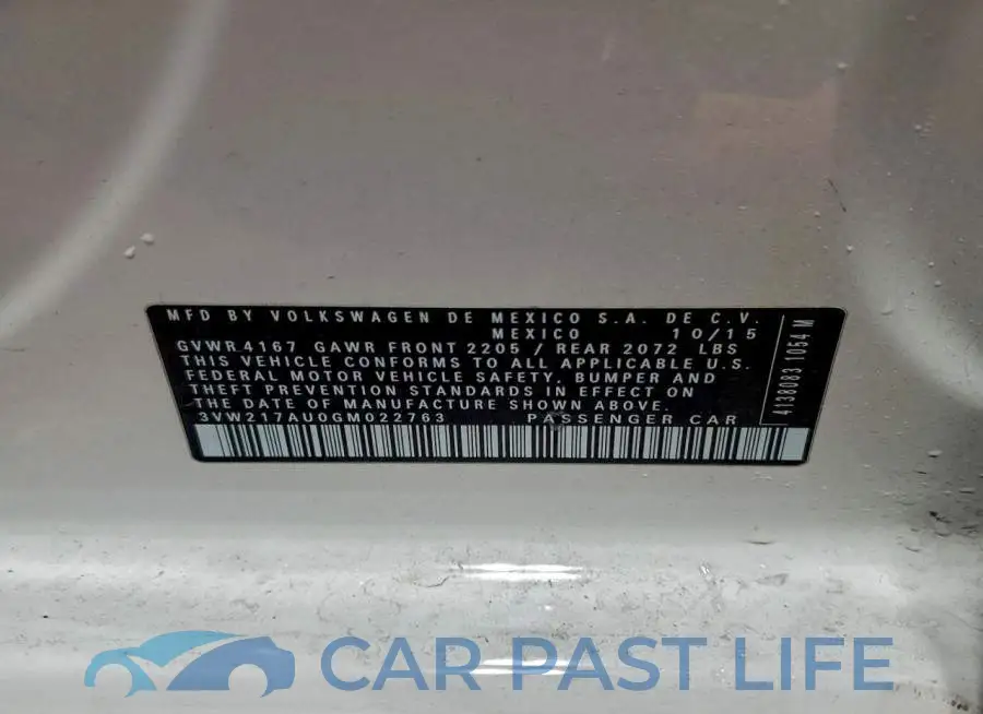3VW217AU0GM022763# 13