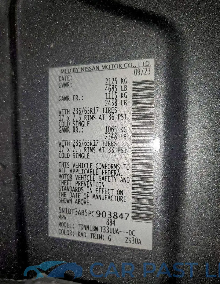 5N1BT3AB5PC903847# 13